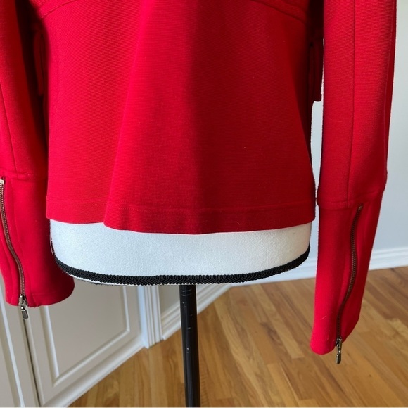 Anthropologie red jacket lapels pockets outerwear work fall winter layer outdoor - Picture 11 of 16